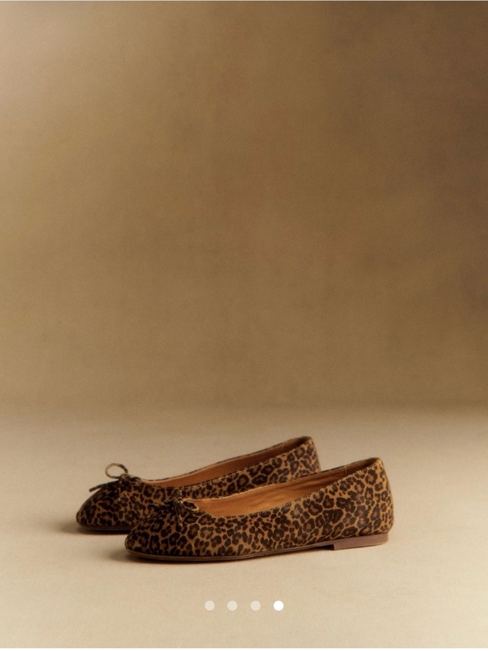 Sezane Agathe Low Leopard-Print Ballet Flats - Brown (EU 41 US 10)